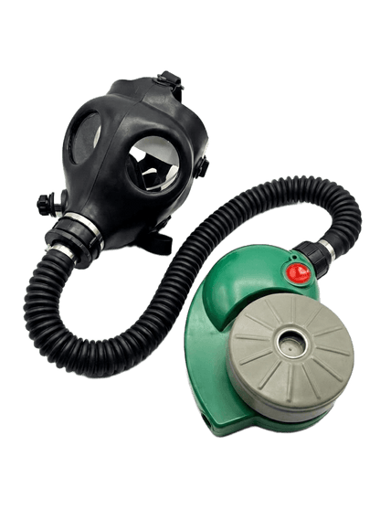 Comfort breathing CBRN kit - Israeli 4A1 gas mask, ONYX 45 PAPR blower, M80 40mm NATO NBC filter, and connector hose