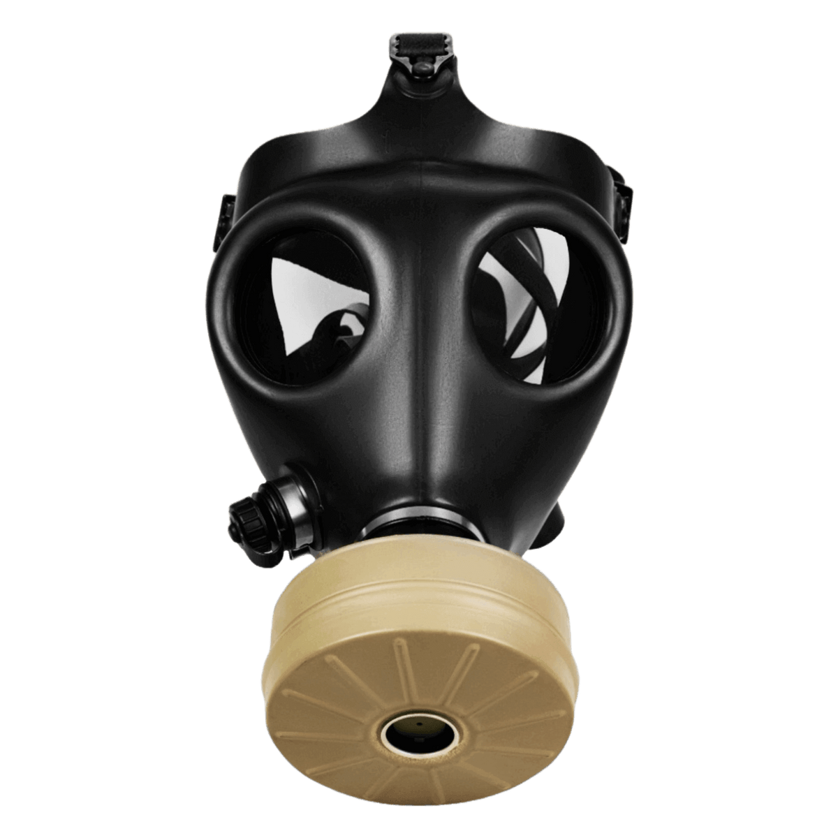Israeli CBRN full-face gas mask with 40mm NATO NBC filter - front view