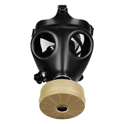 Israeli CBRN full-face gas mask with 40mm NATO NBC filter - front view