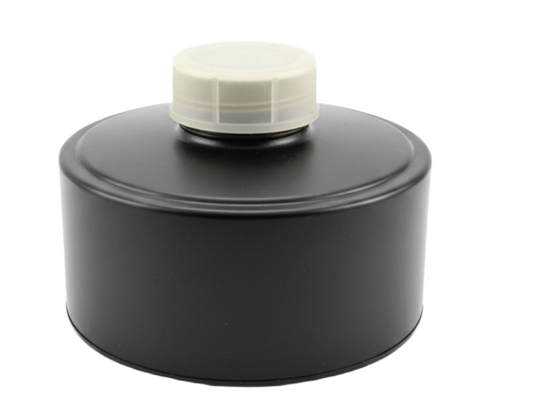 Israeli Civil Defense 40 mm NATO NBC filter - easy breathing, factory-sealed, CBRN-rated
