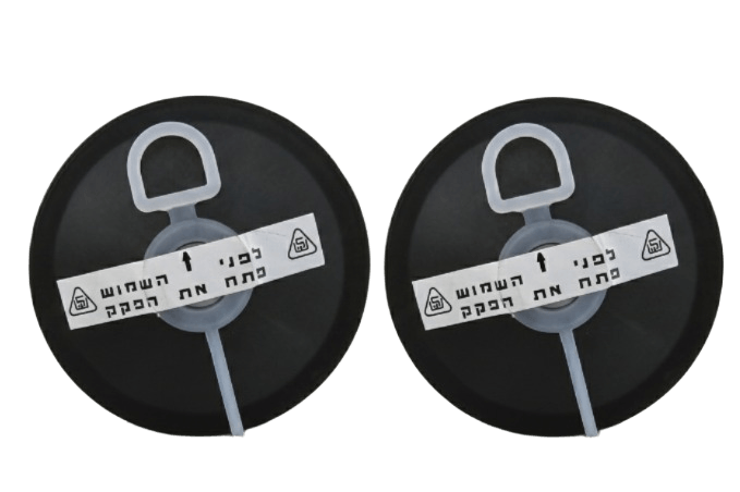 Israeli Civil Defense 40 mm NATO NBC filter 2-pack - brand new, factory-sealed, never used