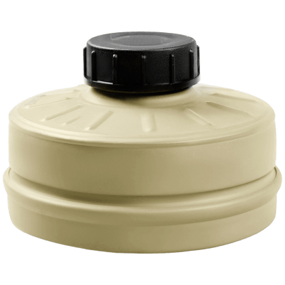 Israeli M80 40 mm NATO NBC filter, side view - Shalon Chemical Industries, CBRN-rated, factory-sealed