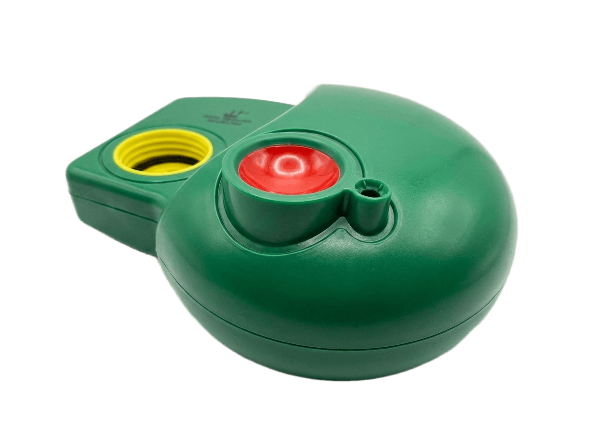ONYX 45 PAPR blower top view - 45 LPM powered air-purifying respirator, EN 148-1 40mm NATO thread connection, Israeli-made CBRN air supply