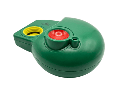 ONYX 45 PAPR blower top view - 45 LPM powered air-purifying respirator, EN 148-1 40mm NATO thread connection, Israeli-made CBRN air supply