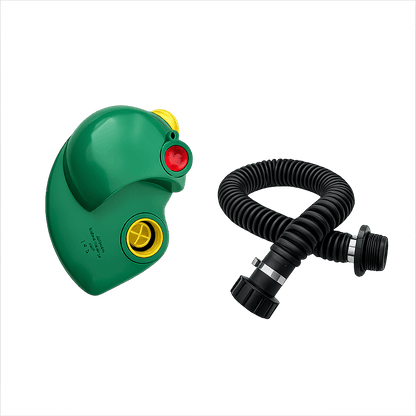 Supergum ONYX 45 LPM PAPR blower with 40mm NATO thread extension hose - Israeli CBRN powered air supply
